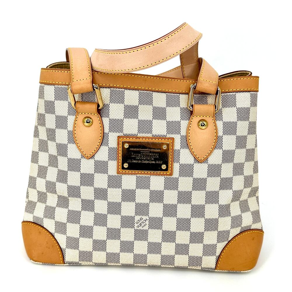 Louis Vuitton Hampstead PM Damier Azur Canvas Tote Bag w/ Dust Bag - Picture 5 of 14